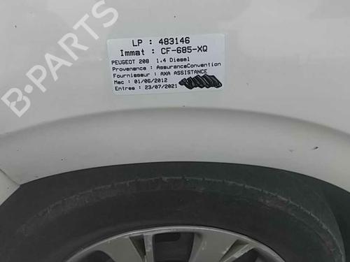 Right sun visor PEUGEOT 208 I (CA_, CC_) 1.4 HDi | BP25076727I2