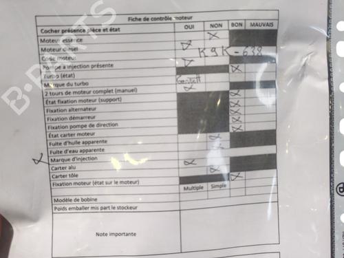 Engine RENAULT CLIO IV Grandtour (KH_) 1.5 dCi 90 (KHN3, KHN4) | BP32001804M1