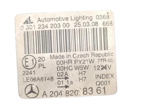 Left headlight MERCEDES-BENZ C-CLASS (W204) C 220 CDI (204.008) | BP31824647C28