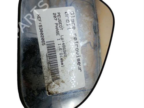 Right mirror glass PEUGEOT 207 (WA_, WC_)  | BP25089640C147 