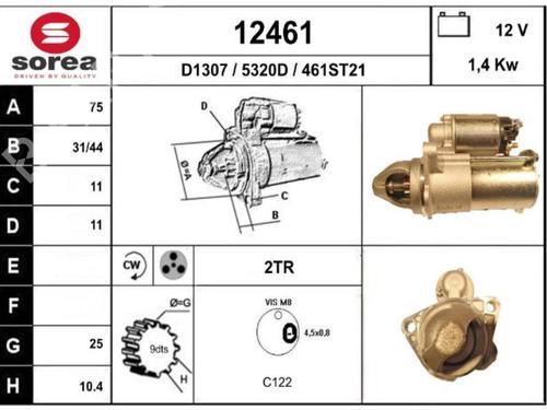 Used Starter Starter SAAB 9-3 (YS3F, E79, D79, D75) 1,8t (150 hp) 25077005 25077005