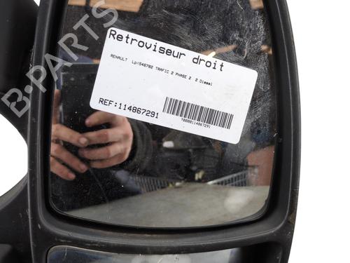 Used Right mirror RENAULT TRAFIC II Bus (JL) 2.0 dCi 90 (JL00, JL01, JL0H, JL0M, JL0P, JL0S) (90 hp) 30177093