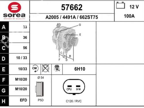 Used Alternator Alternator OPEL CORSA E (X15) 1.4 (08, 68) (90 hp) 25077227 25077227
