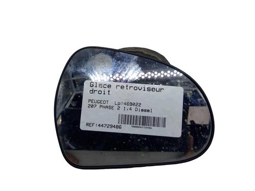 Used Right mirror glass PEUGEOT 207 (WA_, WC_) 1.4 HDi (68 hp) 25068266