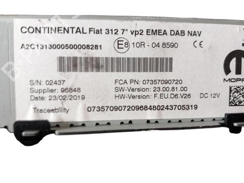 Radio FIAT 500 (312_) 0.9 (312AXG1A, 312.AXG11) | BP25057914E6 