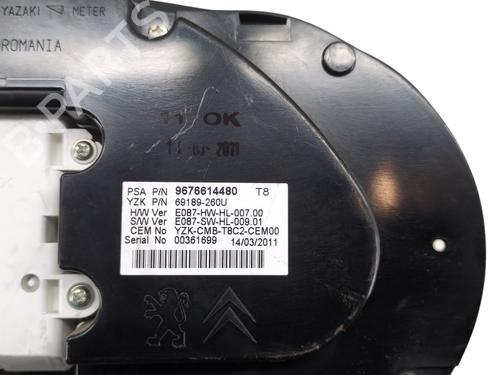 Used Instrument cluster PEUGEOT 3008 I MPV (0U_) 1.6 THP (156 hp) 30392193