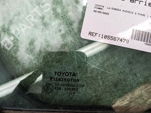 Rear right door window TOYOTA AVENSIS Saloon (_T27_) 2.0 D-4D (ADT270_, ADT270R) | BP25769249C21 