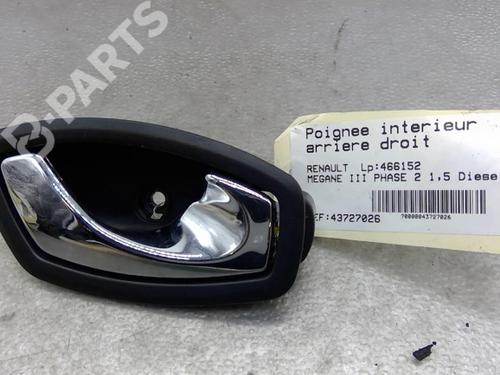 Used Rear right interior door handle Rear right interior door handle RENAULT MEGANE III Hatchback (BZ0/1_, B3_) 1.5 dCi (BZ0C) (90 hp) 10581840 10581840