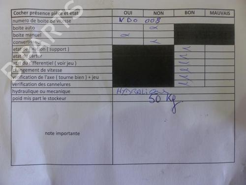 Used Gearbox Gearbox RENAULT MEGANE II (BM0/1_, CM0/1_) 1.9 dCi (131 hp) 25091516 25091516