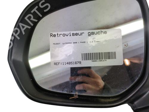 Left mirror PEUGEOT 3008 I MPV (0U_) 1.6 HDi | BP30181280C26 
