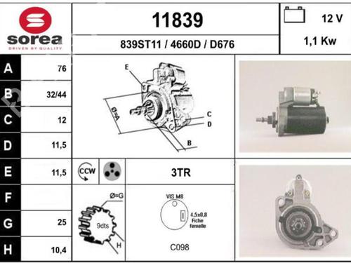 Starter AUDI A3 (8L1) 1.8 T | BP28840114M8 