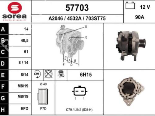 Alternator RENAULT TWINGO III (BCM_, BCA_) 1.0 SCe 70 (BCMB) | BP25114298M7  - Image 6