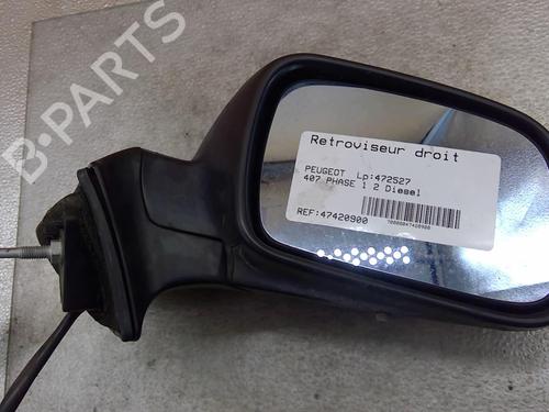 Right mirror PEUGEOT 407 (6D_) 2.0 HDi 135 (6DRHRH, 6DRHRE, 6DRHRG, 6DRHRJ) | BP25110604C27 