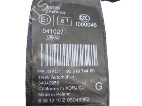 Used Front left seatbelt Front left seatbelt PEUGEOT 5008 (0U_, 0E_) 2.0 HDi 150 / BlueHDi 150 (150 hp) 32858554 32858554