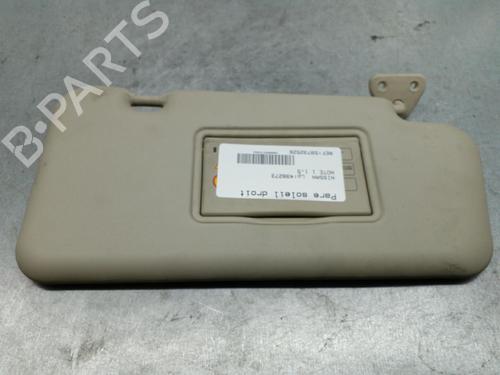 Used Right sun visor NISSAN NOTE (E11, NE11) 1.5 dCi (86 hp) 25077650