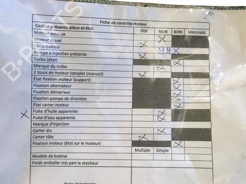 Engine PEUGEOT 207 (WA_, WC_) 1.6 HDi | BP29979100M1