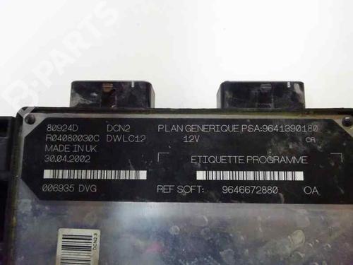 Engine control unit (ECU) PEUGEOT 206 Hatchback (2A/C) 1.9 D | BP355682M57 