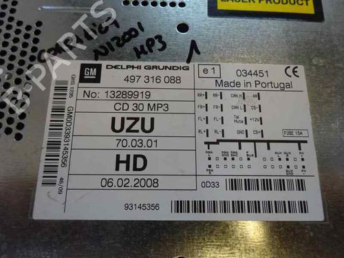 Radio OPEL CORSA D (S07) 1.3 CDTI (L08, L68) | BP1450157E6