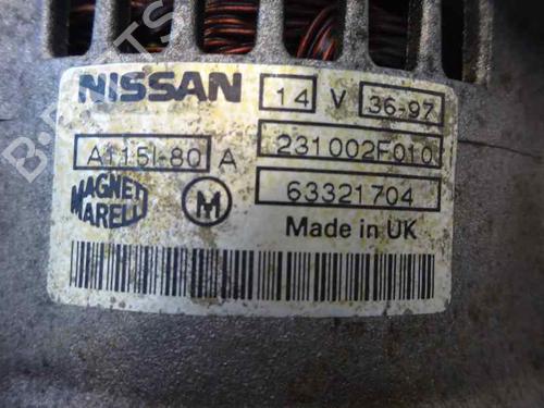 Used Alternator NISSAN PRIMERA (P11) 1.6 16V (99 hp) 6901576
