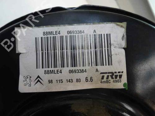 Used Servo brake PEUGEOT 208 I (CA_, CC_) 1.2 VTI 82 (82 hp) 9250389