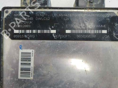 Used Engine control unit (ECU) CITROËN BERLINGO / BERLINGO FIRST Box Body/MPV (M_) 1.9 D 70 (MBWJZ, MCWJZ) (69 hp) 8104858