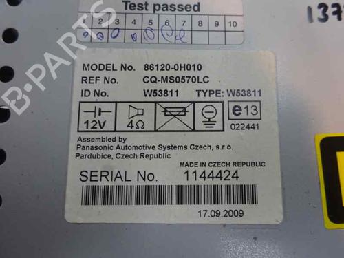 Sistema audio PEUGEOT 107 (PM_, PN_) 1.0 (68 hp) 6148227