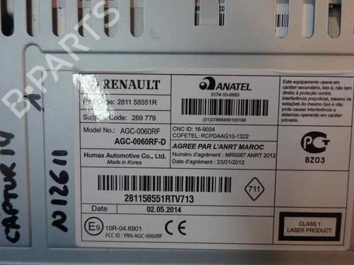 Used Radio RENAULT CAPTUR I (J5_, H5_) 1.5 dCi 90 (J5N4, J5M5, J5MW, J5M6, J5AL, J5AJ) (90 hp) 2686273