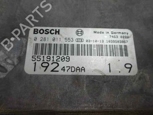 Used Engine control unit (ECU) FIAT STILO (192_) 1.9 D Multijet (100 hp) 7122806