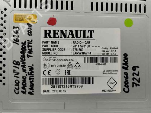 Used Display monitor RENAULT CLIO IV (BH_) 0.9 TCe 90 (BHNF, BHMA, BHMH, BHJK, BHJR) (90 hp) 23425735