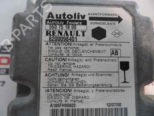 Airbag styreenhed RENAULT KANGOO (KC0/1_) D 65 1.9 (KC0E, KC02, KC0J, KC0N) (64 hp) 1865762