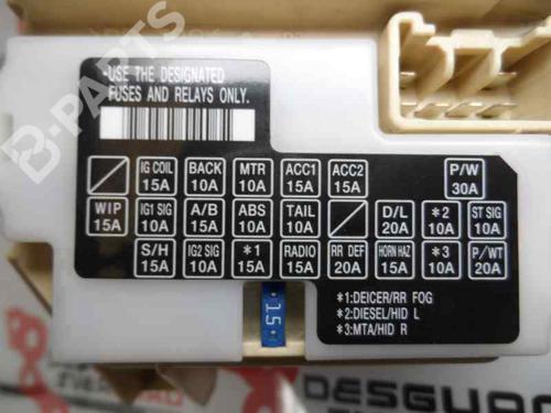 Fuse box SUZUKI SWIFT III (MZ, EZ)  | BP587148E1 