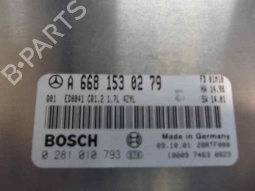 Used Engine control unit (ECU) MERCEDES-BENZ A-CLASS (W168) A 170 CDI (168.009, 168.109) (95 hp) 200415