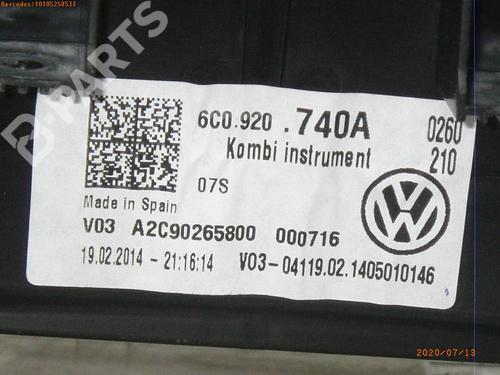 Instrument cluster VW POLO V (6R1, 6C1) 1.0 | BP5860501C47 