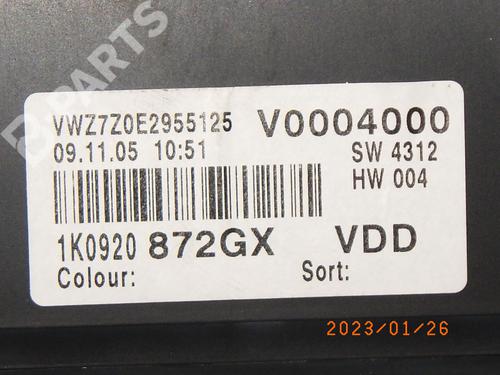 Instrument cluster VW GOLF V (1K1) 1.4 TSI | BP11568087C47 