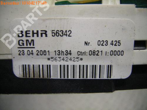 Climate control OPEL ZAFIRA A MPV (T98) 1.8 16V (F75) | BP989152I5 