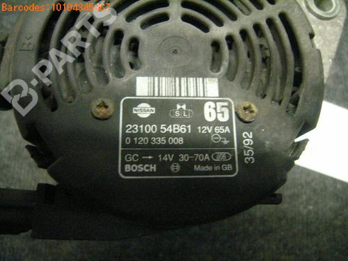 Alternator NISSAN MICRA II (K11) 1.3 i 16V | BP308325M7 