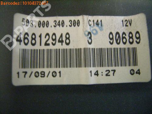 Instrument cluster FIAT PUNTO (188_) 1.2 60 (188.030, .050, .130, .150, .230, .250) | BP993165C47 