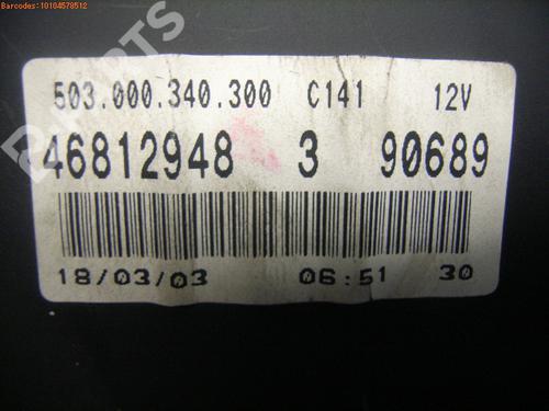 Instrument cluster FIAT PUNTO (188_) 1.2 60 (188.030, .050, .130, .150, .230, .250) | BP971148C47 