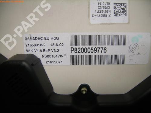 Instrument cluster RENAULT CLIO II (BB_, CB_) 1.2 16V (BB05, BB0W, BB11, BB27, BB2T, BB2U, BB2V, CB05,... | BP971576C47 