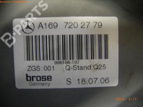 Used Front left window mechanism MERCEDES-BENZ A-CLASS (W169) A 180 CDI (169.007, 169.307) (109 hp) 288176