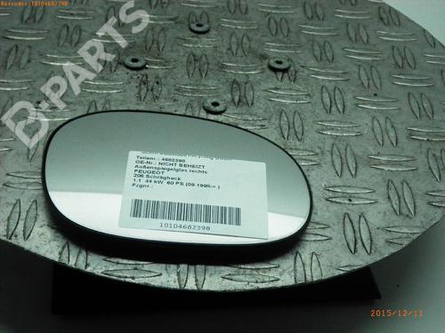 Used Right mirror glass PEUGEOT 206 Hatchback (2A/C) 1.1 i (60 hp) 290501