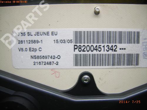 Instrument cluster RENAULT CLIO II (BB_, CB_) 1.2 (BB0A, BB0F, BB10, BB1K, BB28, BB2D, BB2H, CB0A,... | BP976160C47 
