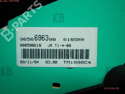 Instrument cluster PEUGEOT 206 Hatchback (2A/C) 1.4 i | BP976513C47 