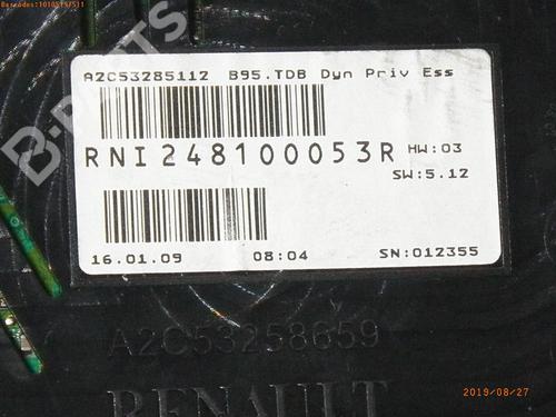 Instrument cluster RENAULT MEGANE III Hatchback (BZ0/1_, B3_) 1.6 16V (BZ1B, BZ1H) | BP4204967C47 