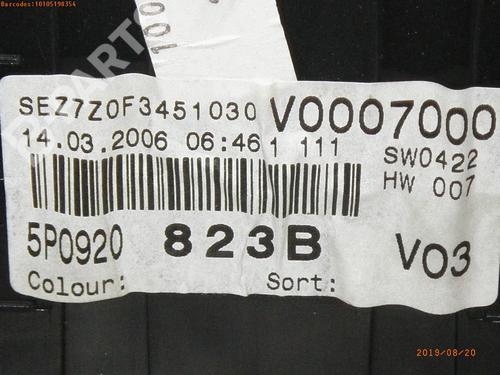 Instrument cluster SEAT ALTEA (5P1) 2.0 TDI 16V | BP4219827C47 
