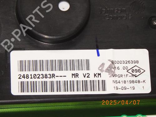 Instrument cluster DACIA SANDERO II 1.0 SCe 75 (B8JC, B8JD, B8NC) | BP24886162C47 
