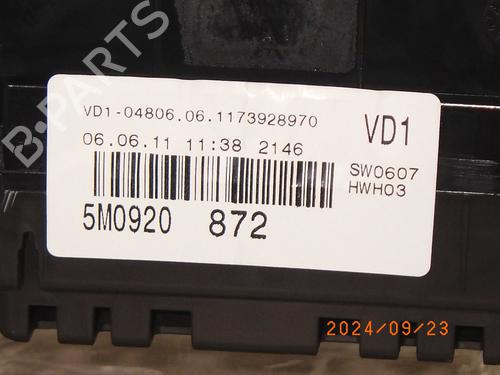 Instrument cluster VW GOLF PLUS V (5M1, 521) 1.2 TSI | BP19793160C47 