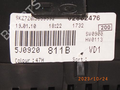 Instrument cluster SKODA FABIA II Combi (545) 1.4 | BP15764945C47 