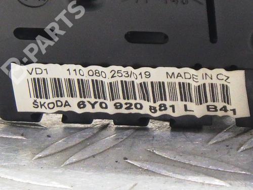 Instrument cluster SKODA FABIA I Combi (6Y5) 1.4 16V | BP9666282C47 