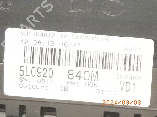 Instrument cluster SKODA YETI (5L) 2.0 TDI 4x4 | BP19485431C47 